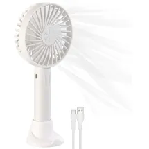 Pearl 3in1-Hand- & Tisch-Ventilator mit Handy-Halterung, Akku- & USB-Betrieb