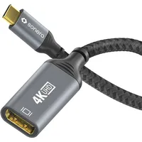Sonero USB-C auf DisplayPort Adapter - 4K60, 21,6Gbps - grau/schwarz - 0,10m