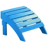 Beliani Fußhocker Blau 43x50x34