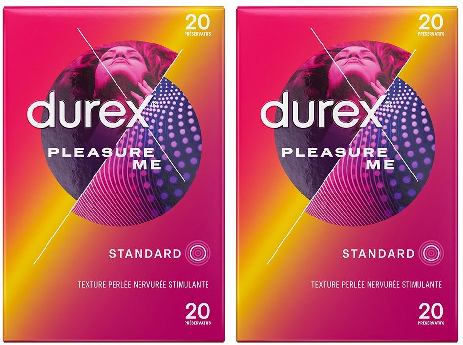 Durex Préservatifs Pleasure Me - 20 Préservatifs Perlés et Nervurés 20 pc(s) préservatif(s)