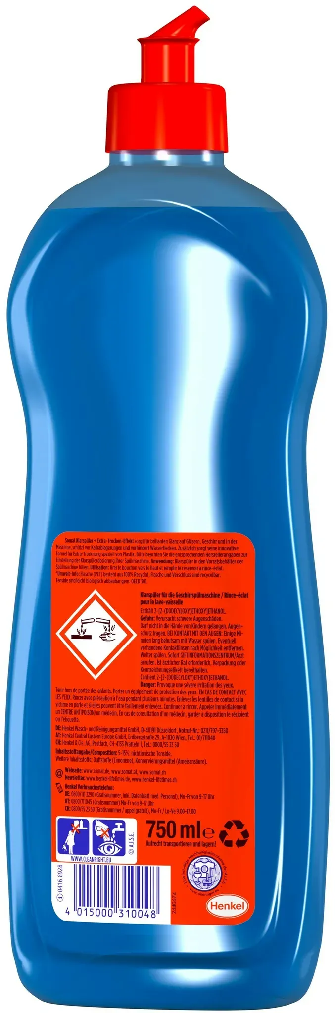 Somat Klarspüler Geschirrreiniger 750 ml Spülmaschinenreiniger Reinigung