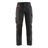 Blåkläder BLAKLÄDER Service Bundhose Damen Service Plus, schwarz / rot, Konfektionsgröße DE: 38