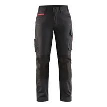Blåkläder BLAKLÄDER Service Bundhose Damen Service Plus, schwarz / rot, Konfektionsgröße DE: 38