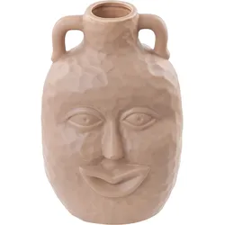 Blumenvase Skulptur VERIA handgefertigt Porzellan 26 cm Sandbeige