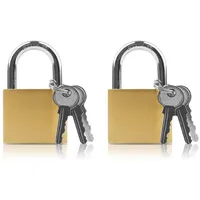 Luxuskollektion Vorhängeschloss 32mm 2 Stück Schlüssel Gold