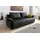 Collection AB Schlafsofa Kunstleder 2-Sitzer Schwarz