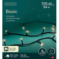 Lumineo LED-Lichterkette warmweiß, 54m, 720 LEDs, Dimmer, Timer, IP44,