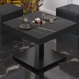 GGM Möbel Bistro Loungetisch Schwarz Marmor 70 x 70 x 41 cm