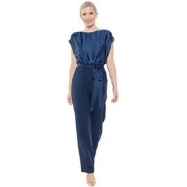 Swing Jumpsuit mit Rundhalsausschnitt, Marine, 42
