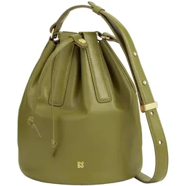 Dudu Filicudi Beuteltasche Leder Oliv/Beige/Gelb