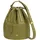 Dudu Filicudi Beuteltasche Leder Oliv/Beige/Gelb