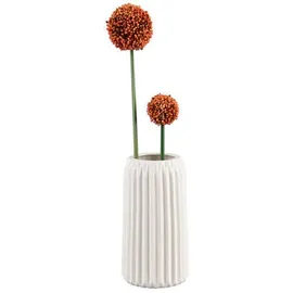 Mirrors and More Vase Ruffle (Ø x H: 10,5 x 20 cm, Keramik, Weiß,