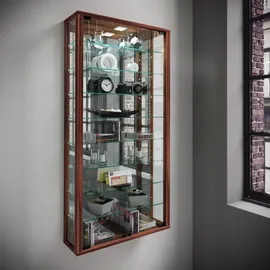 VCM Wandvitrine Vitrosa Maxi 59 x 18 x 115 cm Braun