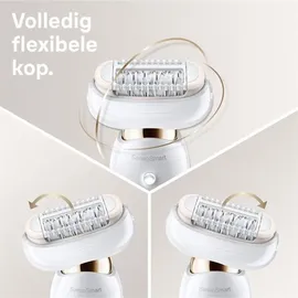 Braun Silk-épil 9 Flex 9100 Beauty Set + FaceSpa weiß/gold