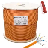 PremiumX 500m CAT 7 Netzwerkkabel Simplex LAN-Kabel Ethernet Kabel Abisolierer