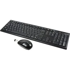 Logilink Wireless Tastatur DE Set schwarz (ID0104)