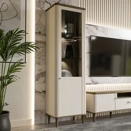 Forte Vitrine Lacetti 60,4 x 41,2 x 200,5 cm Beige