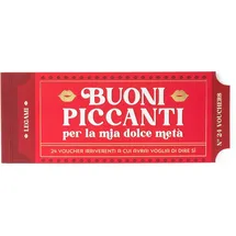 Legami - Block mit 24 pikanten Gutscheinen, auf Italienisch, Coupon für Paare mit Perforation zum Reißen, Geschenkidee, 20,3 x 8,2 cm, Thema