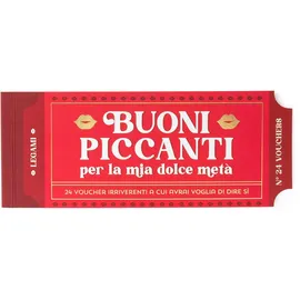 Legami - Block mit 24 pikanten Gutscheinen, auf Italienisch, Coupon für Paare mit Perforation zum Reißen, Geschenkidee, 20,3 x 8,2 cm, Thema