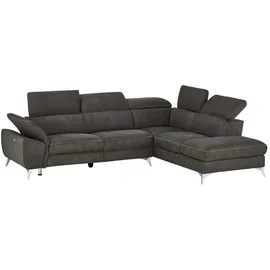 U N O Sports Primo Ecksofa Danae grau 282x78x223 (cm):