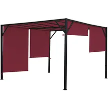 MCW Pergola Beja 4 x 4 m bordeaux rot