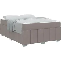 VidaXL Bettrahmen mit Matratze Taupe 140 x 200 cm