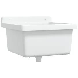 vidaXL Ausgussbecken Wandmontage Weiß 40x40x24 Cm Harz Vidaxl