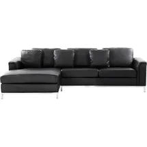 Beliani Ecksofa Schwarz Rechtsseitig Modern Wohnzimmer - Bettsofa, Oslo