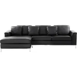 Beliani Ecksofa Schwarz Rechtsseitig Modern Wohnzimmer - Bettsofa, Oslo