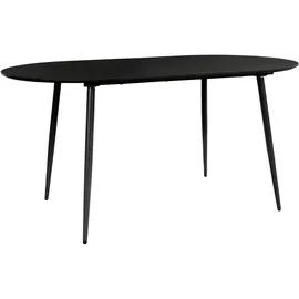 LEONIQUE Esstisch LEONIQUE "Eadwine, Topseller Ovaler Tisch, Küchentisch", schwarz, B:160cm H:76cm T:90cm, Tische, Esstisch, Tischplatte aus MDF, verschiedene Größen und Farbvarianten