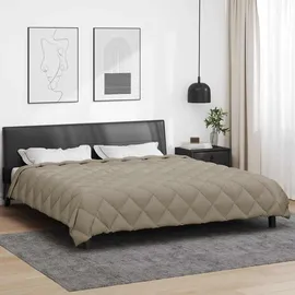 vidaXL Winterbettdecke Hellgrau 240 x 260 cm Mikrofaser