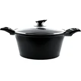 COFI Kochtopf Kasserolle 32cm Kochgeschirr mit Antihaftbeschichtung Induktion schwarz