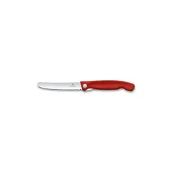 Victorinox Picknickmesser 11 cm | Kompaktes Klappmesser mit Wellenschliff für unterwegs Rot