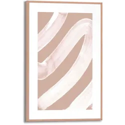 Poster REINDERS "Abstrakt Weiß", beige (farbe bild(er): beige), B:20cm H:30cm T:1,6cm, MDF, Bilder