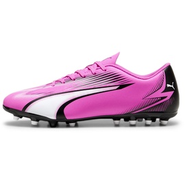 Puma Ultra Play MG Soccer Shoes, Poison Pink-Puma White-Puma Black, 48.5