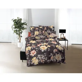 KAEPPEL Magnolia Floral Schwarz 155 x 220 cm + 80 x 80 cm