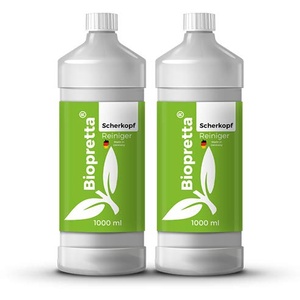 Biopretta Scherkopfreiniger 2x 1000 ml Nachfüllflüssigkeit für Reinigungskartuschen