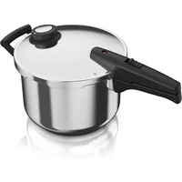 Arendo - Schnellkochtopf Induktion 6L Edelstahl - 3In1 – 6 Liter Fassungsvermöge