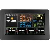 ACMHNC WiFi Wetterstation APP-Steuerung Smart WLAN Thermometer Innen-Außentemperatur Windmesser Regenmesser Luftfeuchtigkeit Luftdruck LCD-Farbdisplay Funkuhr