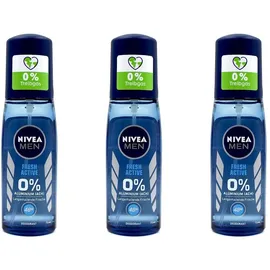 NIVEA Fresh Active Deodorant Zerstäuber 3 x 75 ml