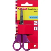 Herlitz Bastelschere spitz farbig sortiert, Linkshänder,
