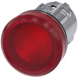 Siemens 3SU10516AA200AA0 Leuchtmelder, 22mm, rund, Metall, hochglanz, rot, Linse, glatt - 5 Stück