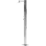 Beliani Gartendusche Silber 0,26 m x 0,46 m