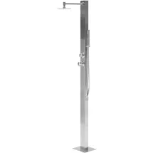 Beliani Gartendusche Silber 0,26 m x 0,46 m