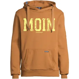salzhaut Hoodie Heff - Moin Muster Braun/Gelb L