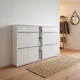 Vladon Today 155,5 x 95 x 28 cm offen, 2 Schubladen / weiß matt