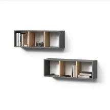 livinity® Wandregal 90 x 30 x 22 cm Anthrazit/Goldkraft Eiche