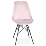 KADIMA DESIGN Eleganter Samtsessel ZAZY | Vintage Polsterstuhl für Wohnzimmer in Rosa | Gr.: onesize