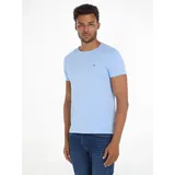Tommy Hilfiger T-Shirt Slim FIT Tee MW0MW10800 Kurzarm T-Shirts, Blau (Vessel Blue), L