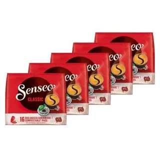 Senseo Kaffeepads Classic, Klassisch, mittlere Röstung, 5er Pack, 80 Pads
